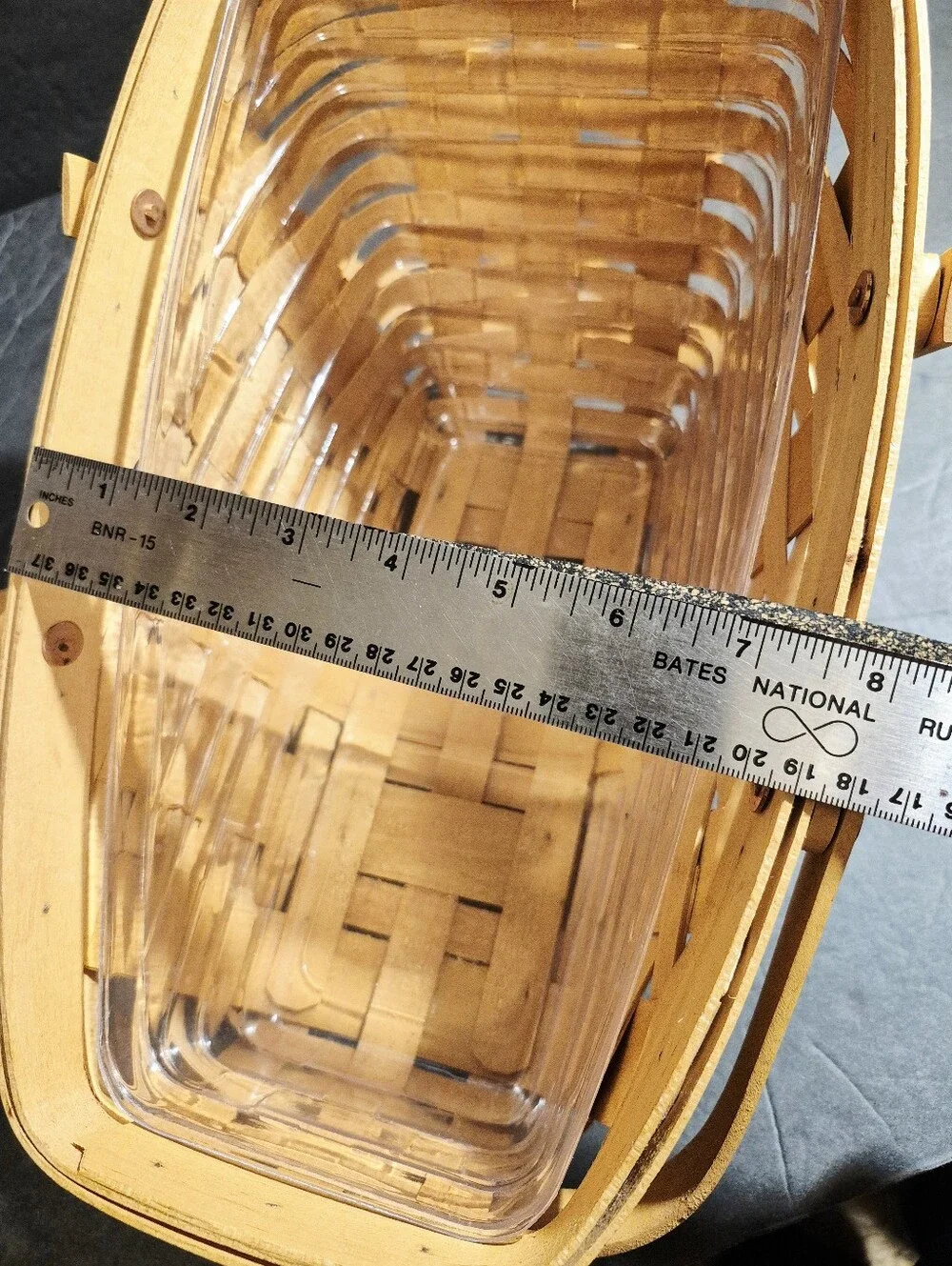 Longaberger Medium Vegetable Basket With Plastic Divided Liner